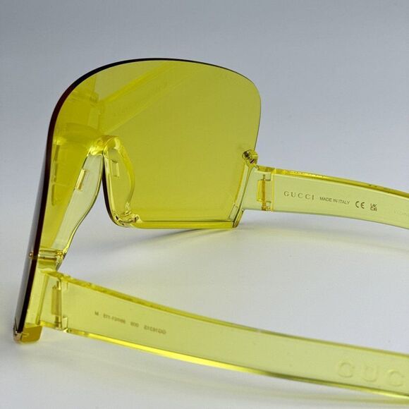 NEW Gucci GG1631S 009 Yellow Shield Unisex Sunglasses GG 1631S - Picture 9 of 11